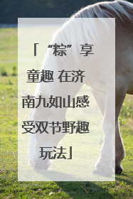 “粽”享童趣 在济南九如山感受双节野趣玩法