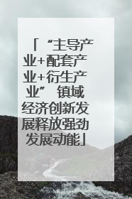 “主导产业+配套产业+衍生产业” 镇域经济创新发展释放强劲发展动能