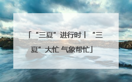 “三夏”进行时丨“三夏”大忙 气象帮忙