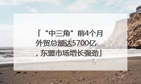 “中三角”前4个月外贸总额达5700亿，东盟市场增长强劲
