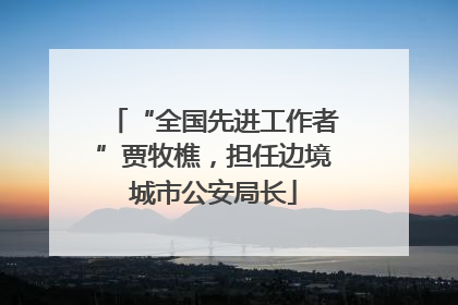 “全国先进工作者”贾牧樵，担任边境城市公安局长