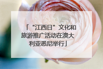 “江西日”文化和旅游推广活动在澳大利亚悉尼举行