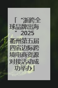 “浙跨全球品牌出海”2025衢州第五届四省边际跨境电商资源对接活动成功举办