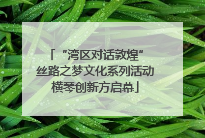 “湾区对话敦煌” 丝路之梦文化系列活动横琴创新方启幕
