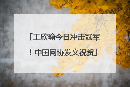王欣瑜今日冲击冠军！中国网协发文祝贺