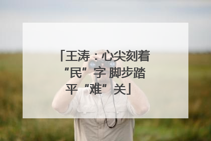 王涛：心尖刻着“民”字 脚步踏平“难”关