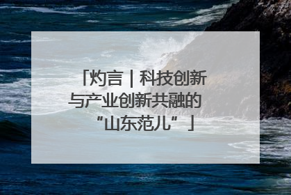 灼言｜科技创新与产业创新共融的“山东范儿”