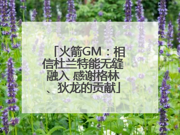 火箭GM：相信杜兰特能无缝融入 感谢格林、狄龙的贡献