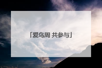 爱鸟周 共参与