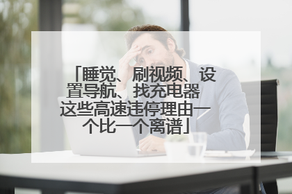 睡觉、刷视频、设置导航、找充电器 这些高速违停理由一个比一个离谱