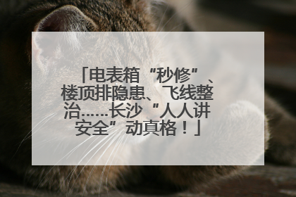 电表箱“秒修”、楼顶排隐患、飞线整治……长沙“人人讲安全”动真格！