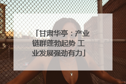 甘肃华亭：产业链群蓬勃起势 工业发展强劲有力