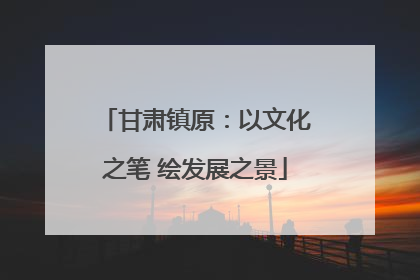 甘肃镇原：以文化之笔 绘发展之景