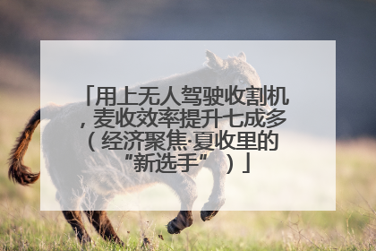 用上无人驾驶收割机，麦收效率提升七成多（经济聚焦·夏收里的“新选手”）