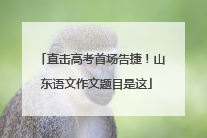直击高考首场告捷！山东语文作文题目是这