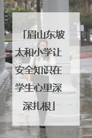 眉山东坡太和小学让安全知识在学生心里深深扎根
