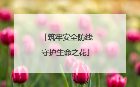 筑牢安全防线 守护生命之花
