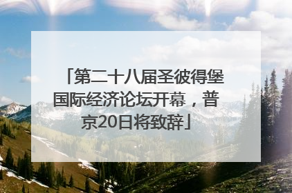 第二十八届圣彼得堡国际经济论坛开幕，普京20日将致辞
