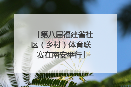 第八届福建省社区（乡村）体育联赛在南安举行
