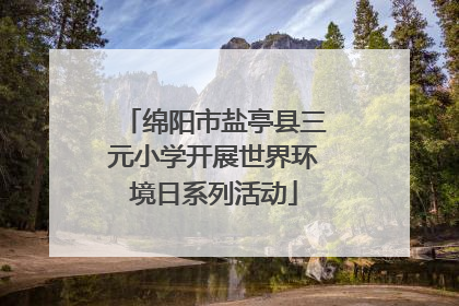 绵阳市盐亭县三元小学开展世界环境日系列活动