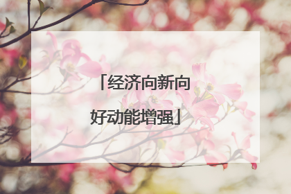 经济向新向好动能增强