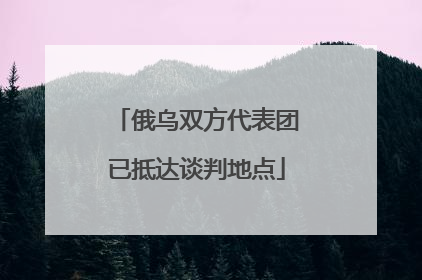 俄乌双方代表团已抵达谈判地点