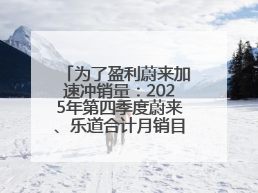 为了盈利蔚来加速冲销量：2025年第四季度蔚来、乐道合计月销目标达5万辆