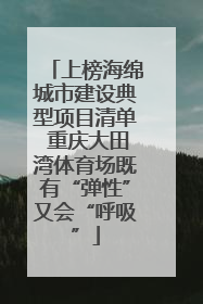 上榜海绵城市建设典型项目清单 重庆大田湾体育场既有“弹性”又会“呼吸”