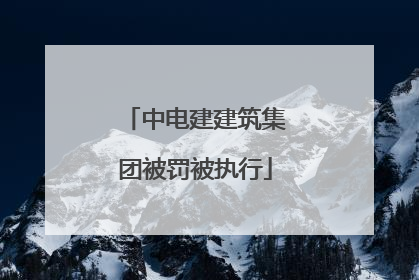 中电建建筑集团被罚被执行