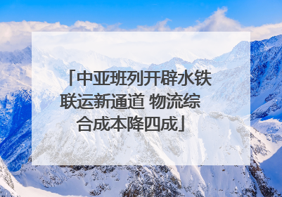 中亚班列开辟水铁联运新通道 物流综合成本降四成