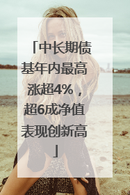 中长期债基年内最高涨超4%，超6成净值表现创新高
