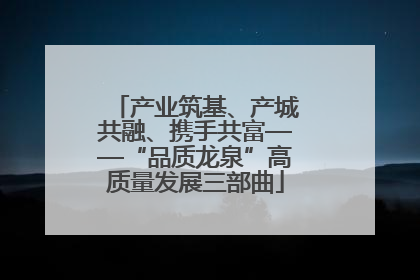 产业筑基、产城共融、携手共富——“品质龙泉”高质量发展三部曲