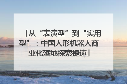 从“表演型”到“实用型”：中国人形机器人商业化落地探索提速