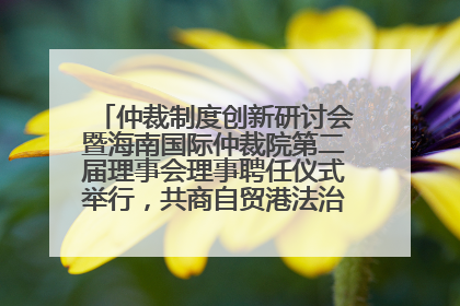 仲裁制度创新研讨会暨海南国际仲裁院第二届理事会理事聘任仪式举行，共商自贸港法治建设新路径