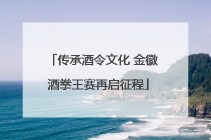 传承酒令文化 金徽酒拳王赛再启征程