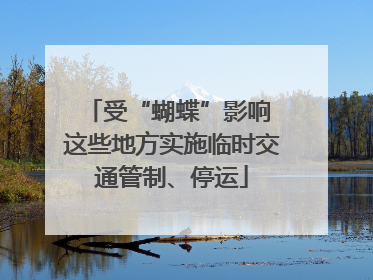 受“蝴蝶”影响 这些地方实施临时交通管制、停运