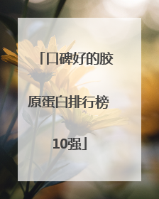 口碑好的胶原蛋白排行榜10强