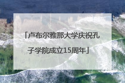 卢布尔雅那大学庆祝孔子学院成立15周年