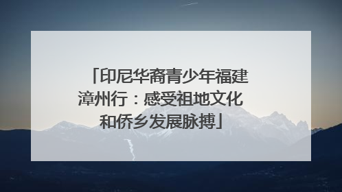 印尼华裔青少年福建漳州行：感受祖地文化和侨乡发展脉搏