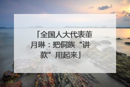 全国人大代表董月琳：把侗族“讲款”用起来