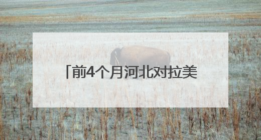 前4个月河北对拉美贸易超260亿元