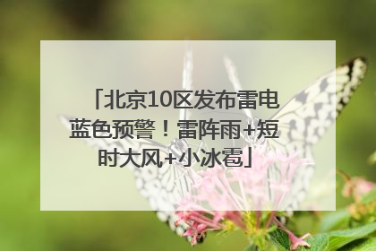 北京10区发布雷电蓝色预警！雷阵雨+短时大风+小冰雹