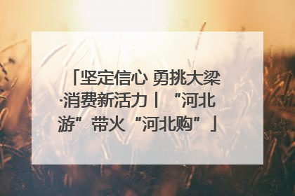 坚定信心 勇挑大梁·消费新活力丨“河北游”带火“河北购”