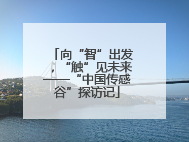 向“智”出发，“触”见未来——“中国传感谷”探访记