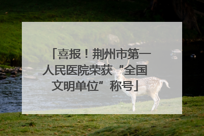喜报！荆州市第一人民医院荣获“全国文明单位”称号