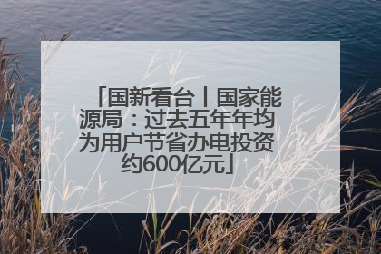 国新看台丨国家能源局：过去五年年均为用户节省办电投资约600亿元