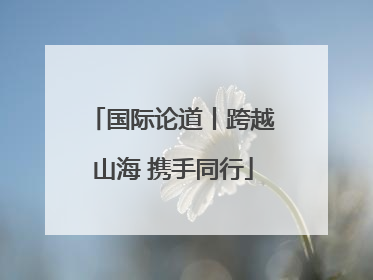 国际论道丨跨越山海 携手同行