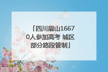 四川眉山16670人参加高考 城区部分路段管制