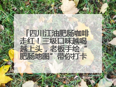 四川江油肥肠咖啡走红！三级口味越喝越上头，老板手绘“肥肠地图”带你打卡李白故里