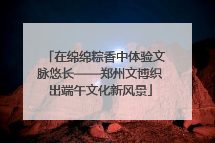 在绵绵粽香中体验文脉悠长——郑州文博织出端午文化新风景